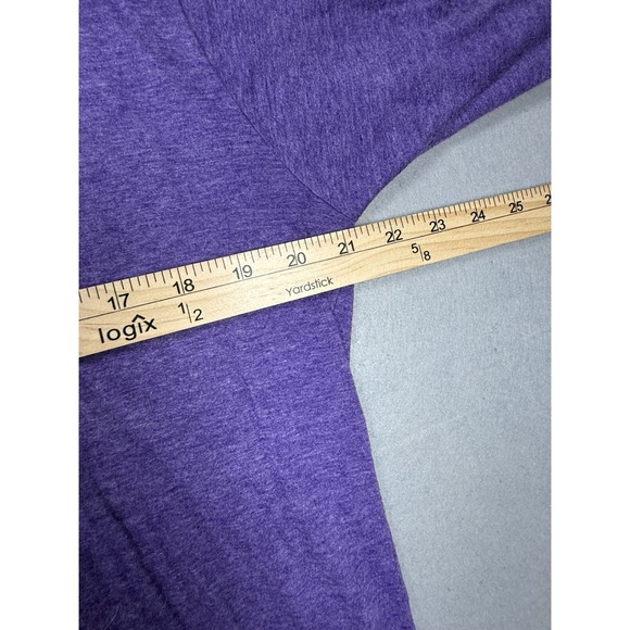 Harley Davidson Purple Heathered Long Sleeve Hoodie Neon Yellow Women Size xL - Picture 3 of 10